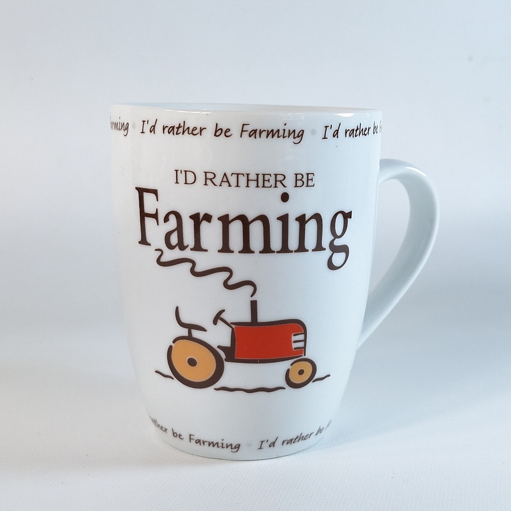 I'd Rather Be Farming History And Heraldry Fine Porcelain Mug